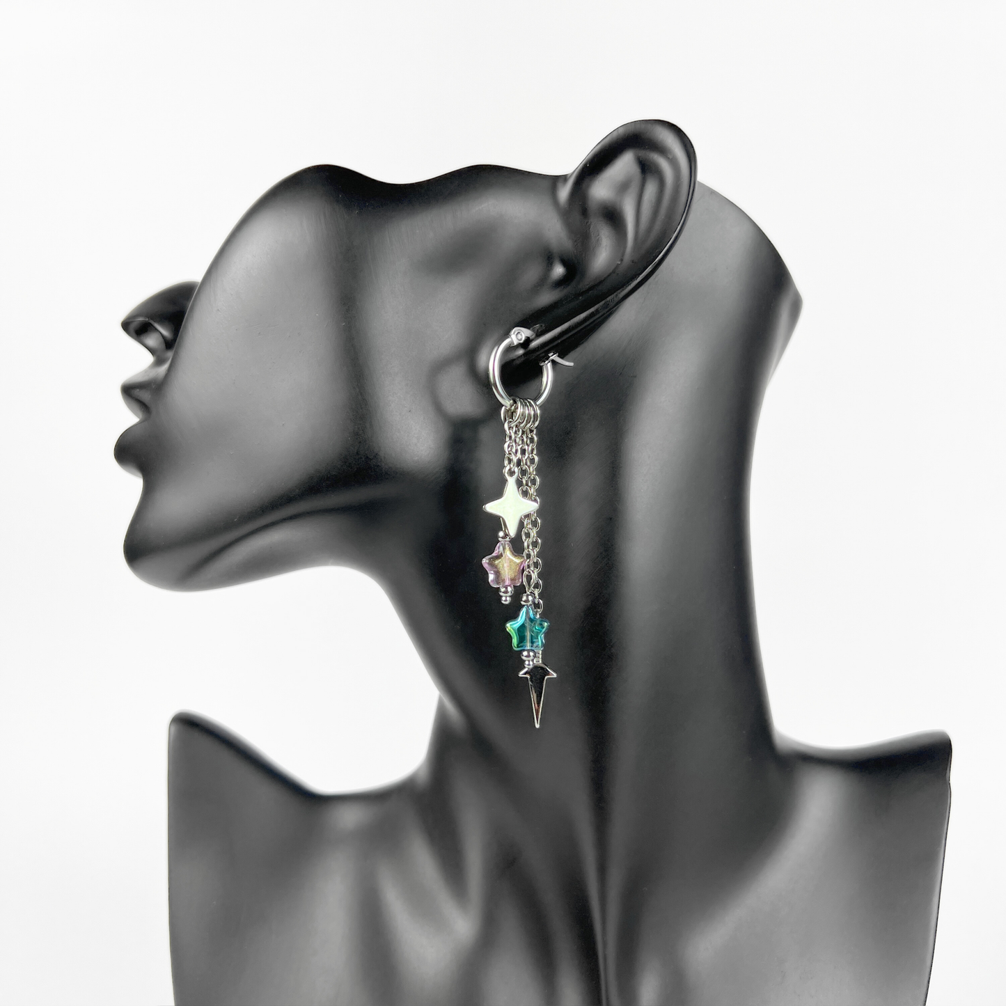 Mix & Match shuriken and kunai hoop earrings