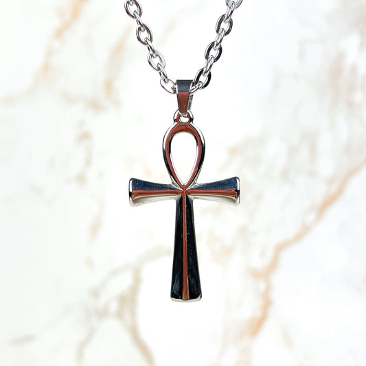 Ankh, key of the Nil necklace, stainless steel Baguette Magick