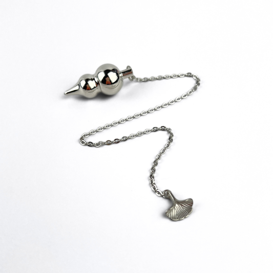 Wu Lou dowsing pendulum, feng shui gourd and ginkgo leaf