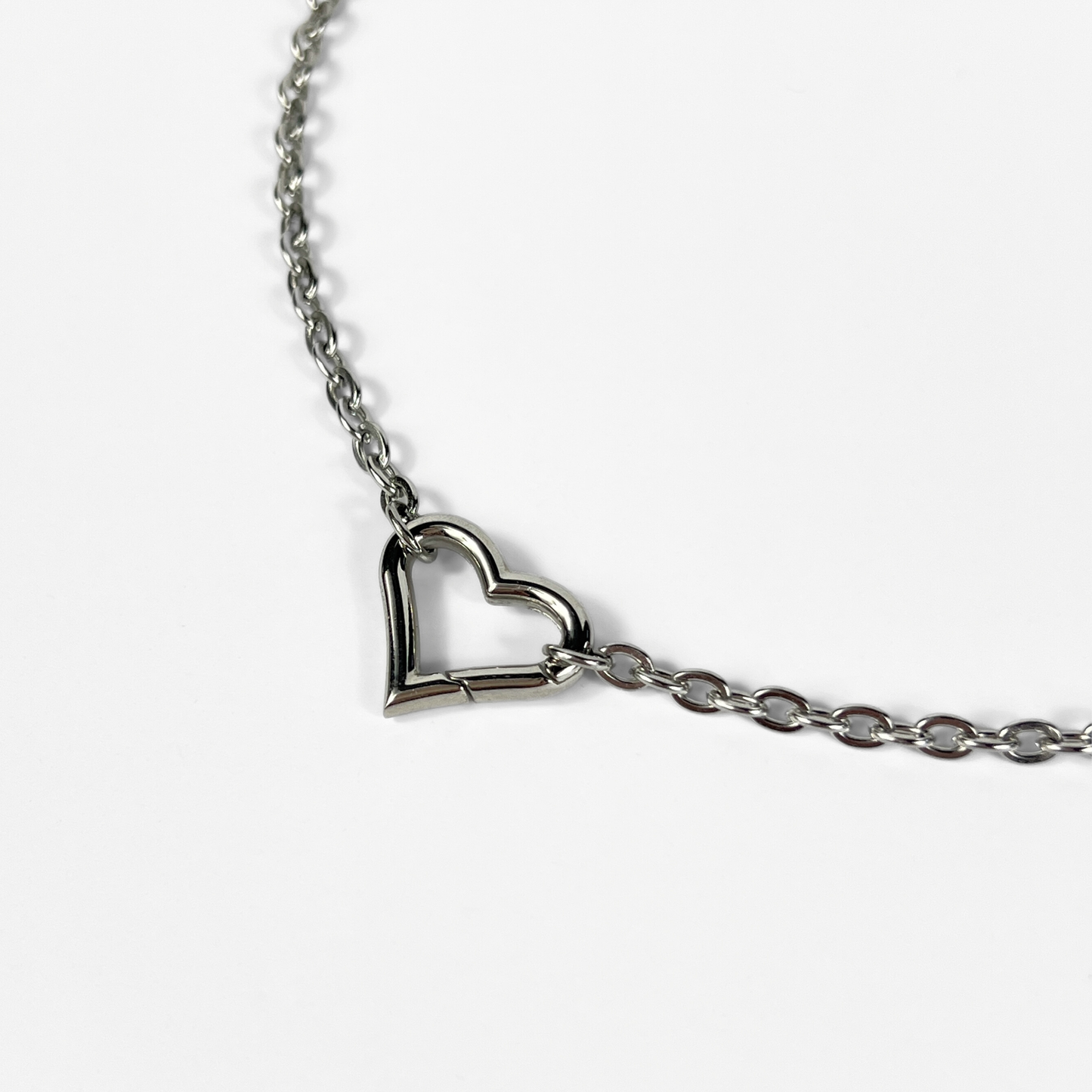 Heart choker, sweet and gothic necklace, two versions, stainless steel Baguette Magick