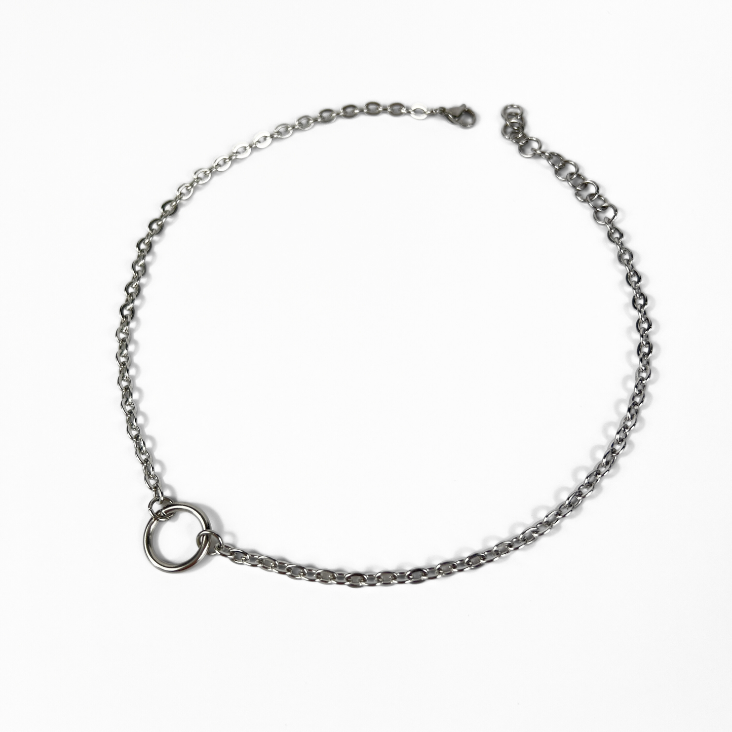 O-ring choker, minimalist and gothic necklace, two versions, stainless steel Baguette Magick