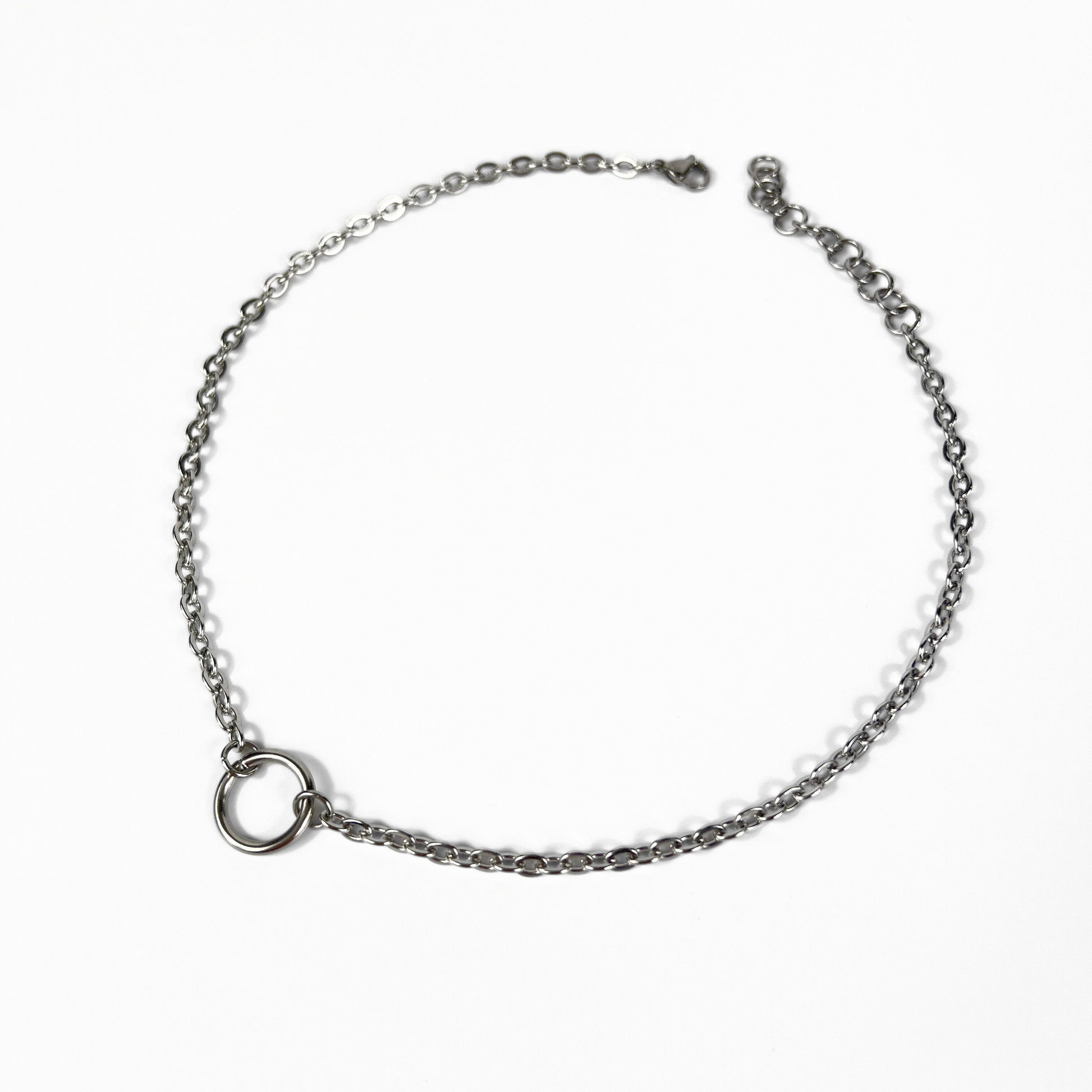 O-ring choker, minimalist and gothic necklace, two versions, stainless steel Baguette Magick