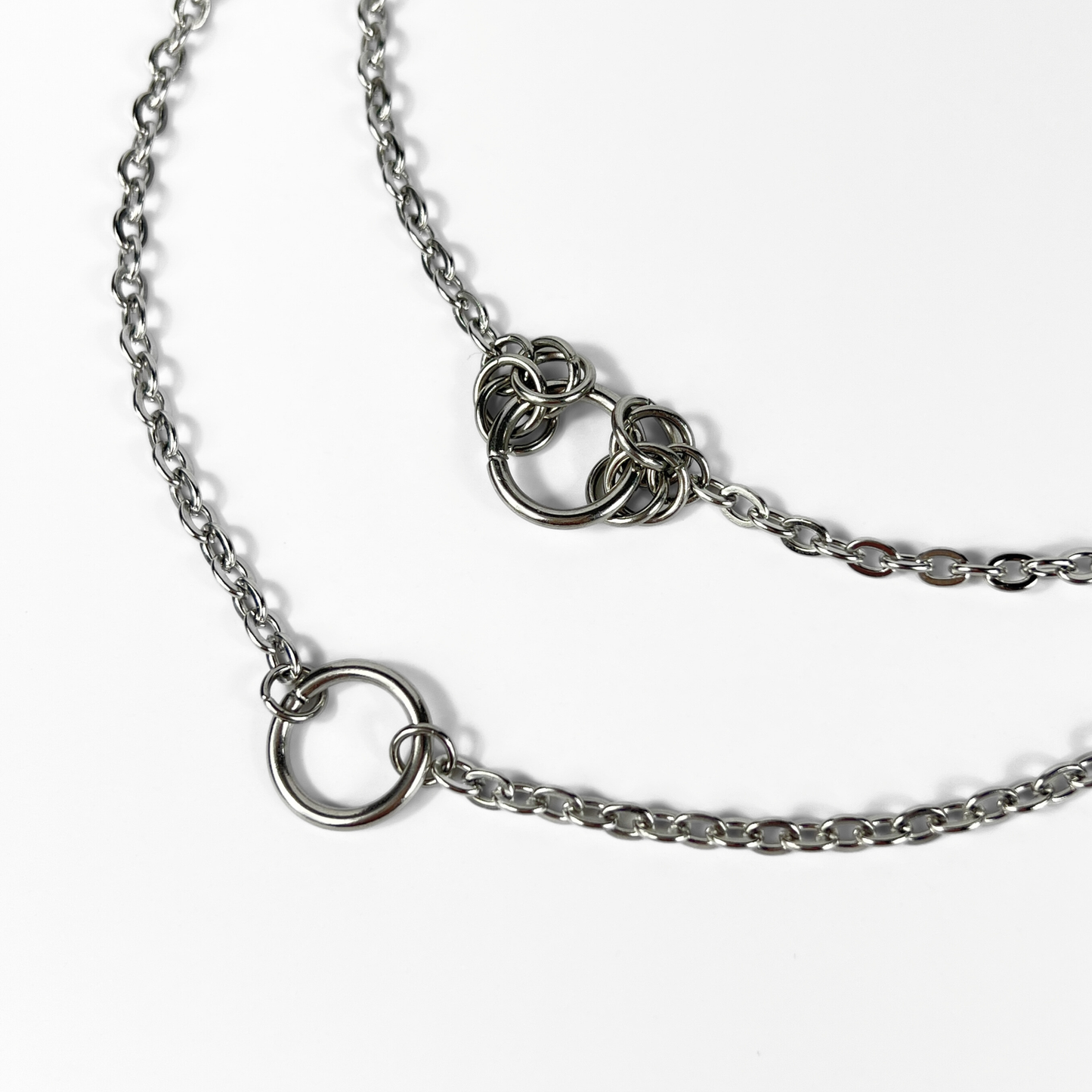O-ring choker, minimalist and gothic necklace, two versions, stainless steel Baguette Magick