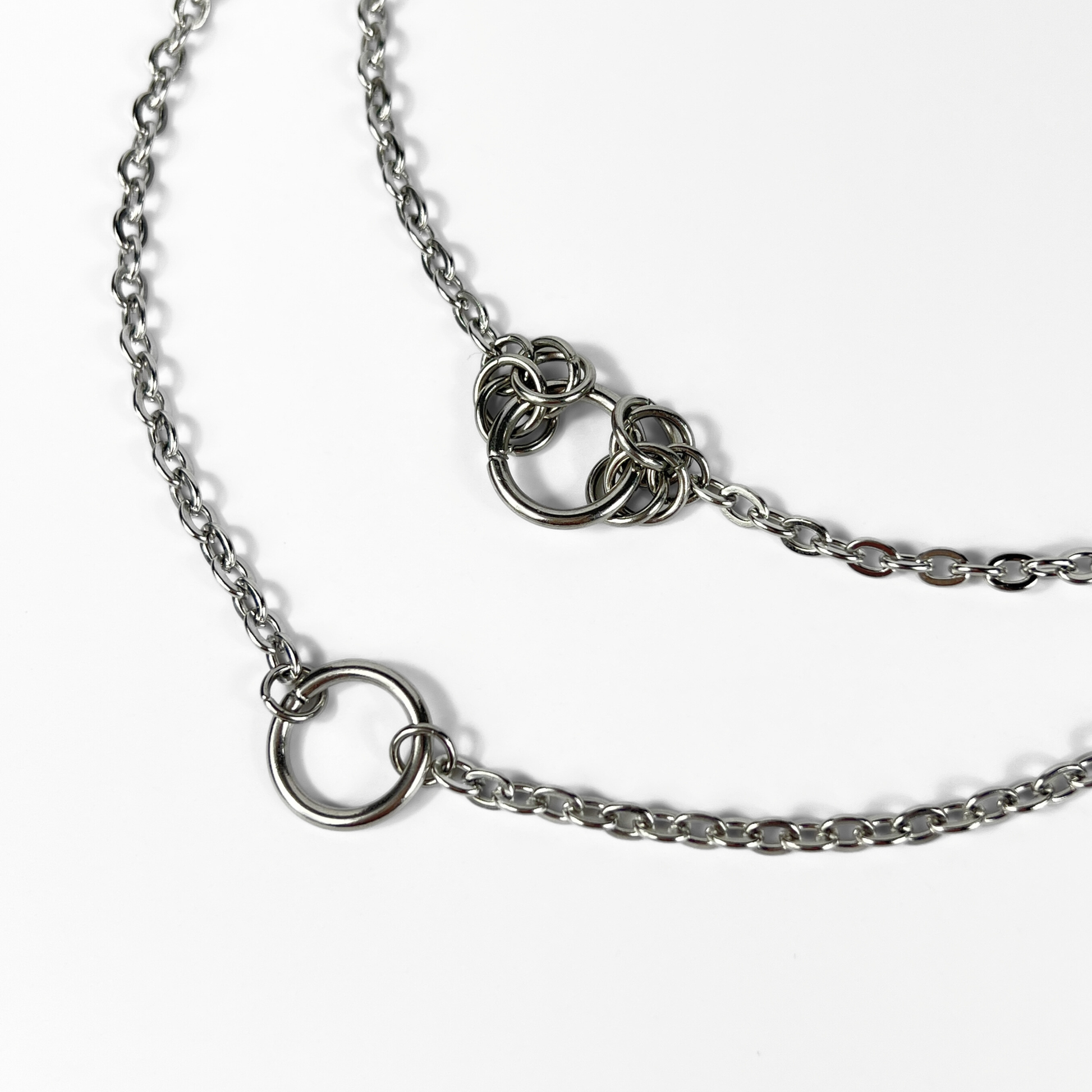 O-ring choker, minimalist and gothic necklace, two versions, stainless steel Baguette Magick