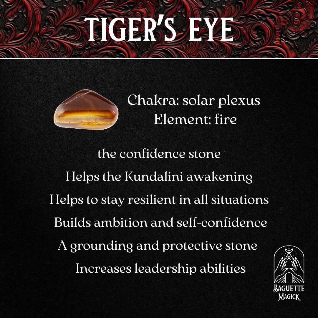tiger eye crystal gemstone spiritual properties and virtues Baguette Magick