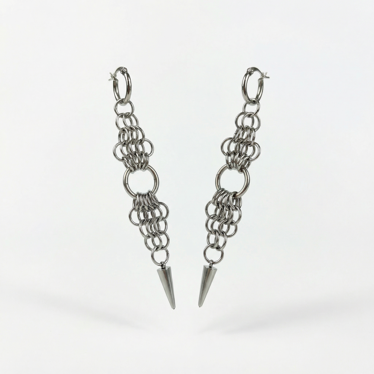 European 4 in 1 chainmail earrings