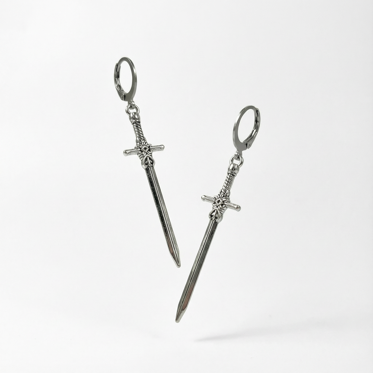 Medieval fantasy sword earrings Baguette Magick