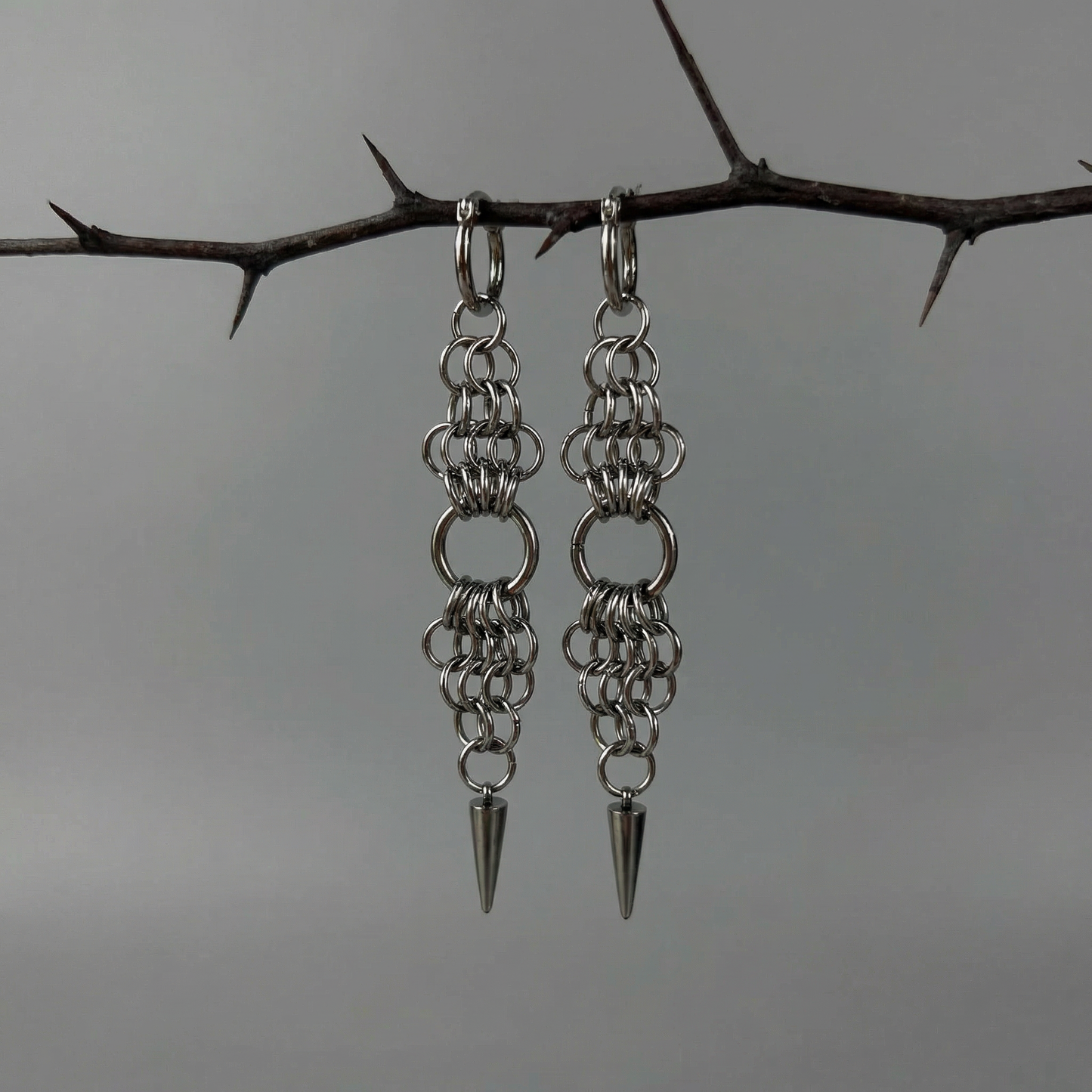 European 4 in 1 chainmail earrings