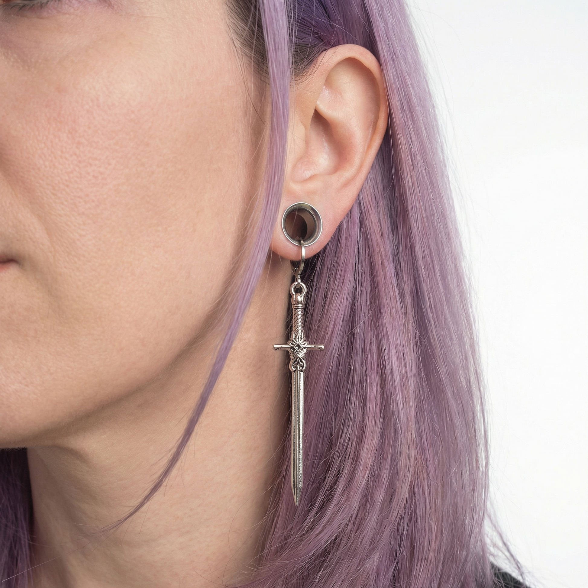 Medieval fantasy sword earrings Baguette Magick