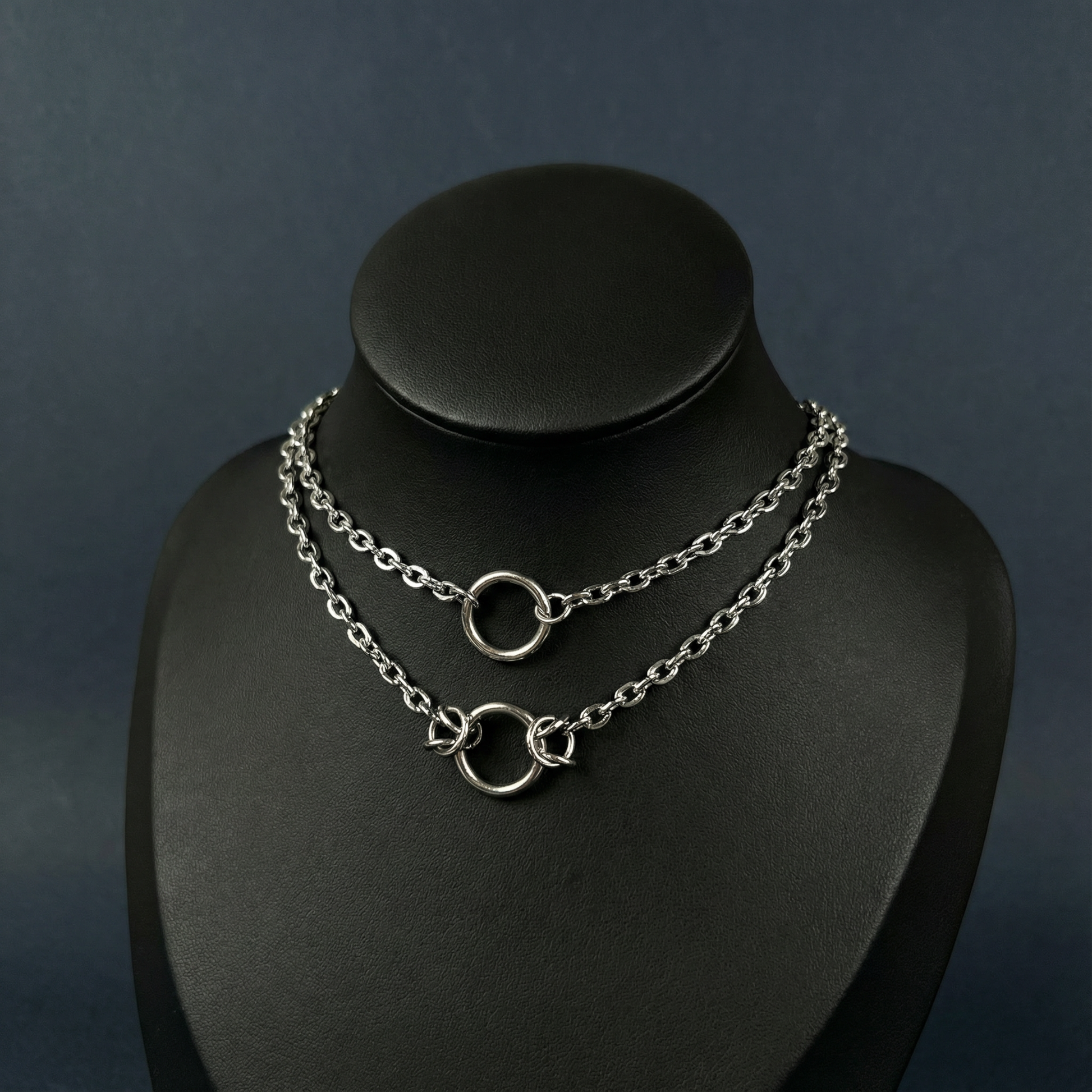 O-ring choker, minimalist and gothic necklace, two versions, stainless steel Baguette Magick