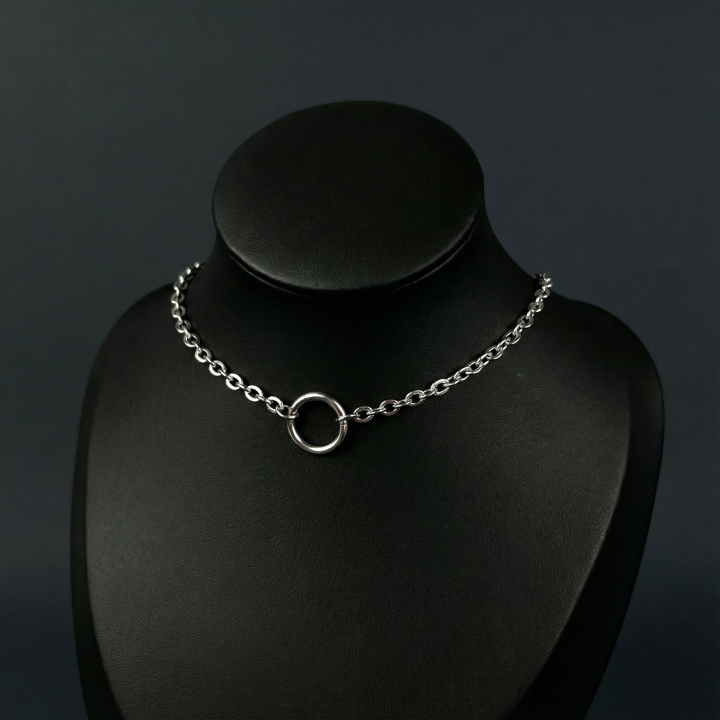 O-ring choker, minimalist and gothic necklace, two versions, stainless steel Baguette Magick