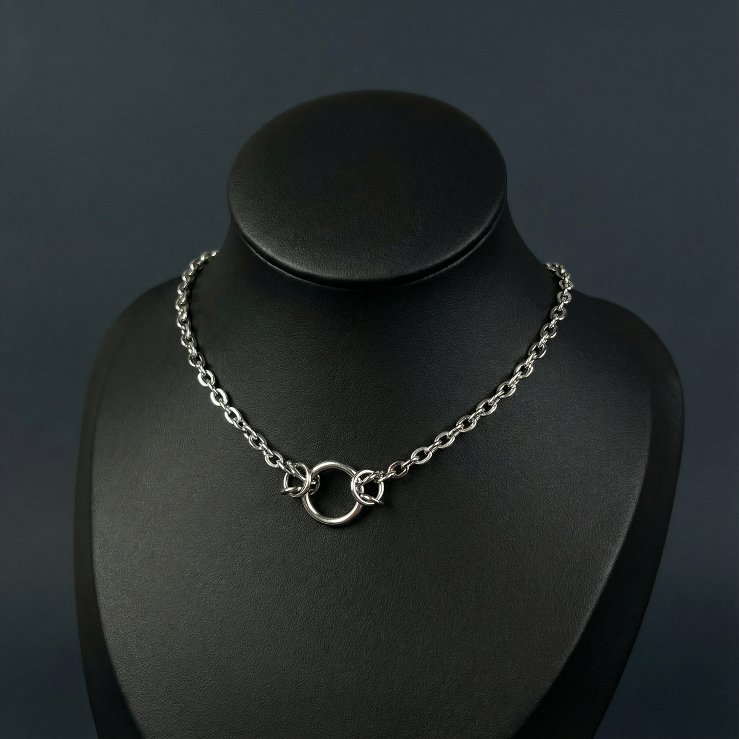 O-ring choker, minimalist and gothic necklace, two versions, stainless steel Baguette Magick