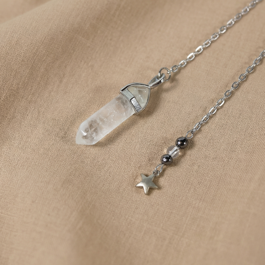 Pendule étoile quartz et hématite