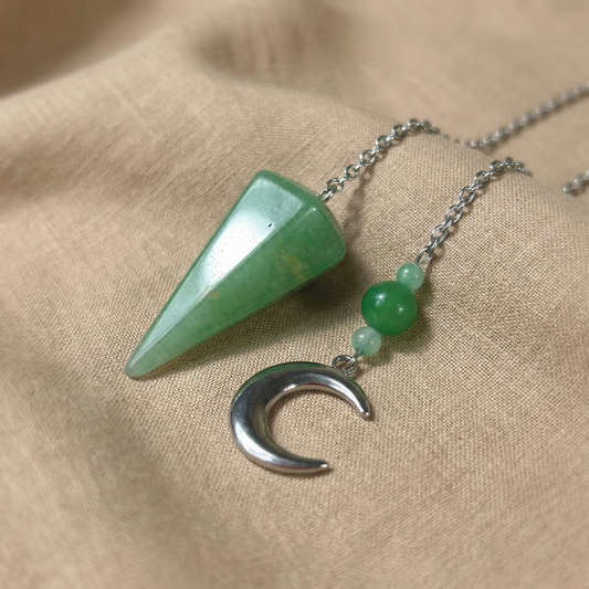 Aventurine Moon crescent pendulum Baguette Magick