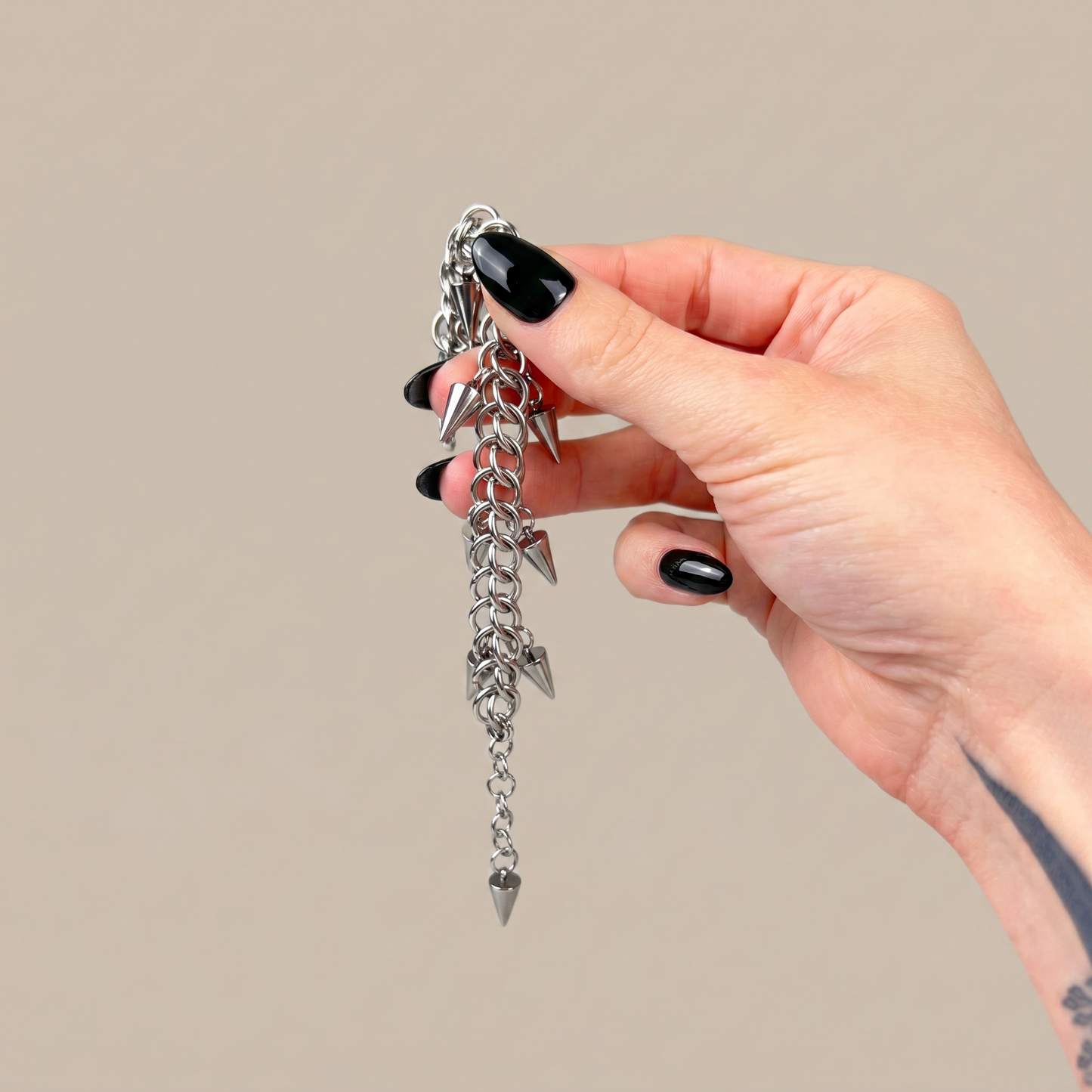 Half Persian spikes chainmail bracelet stainless steel Baguette Magick