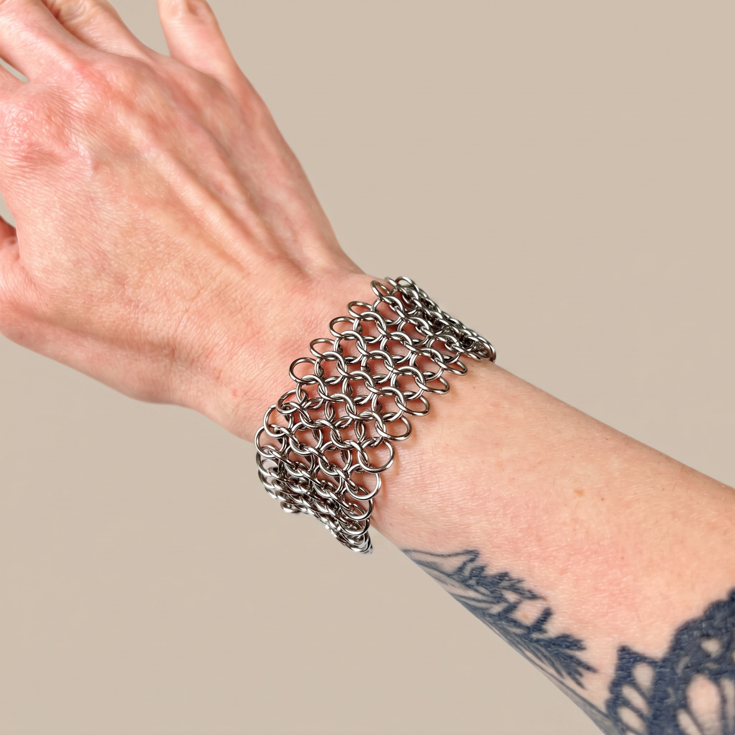 Chainmail bracelet European 4 in 1 cuff Baguette Magick
