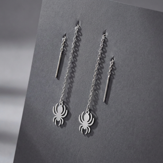 Spider threader earrings Baguette Magick