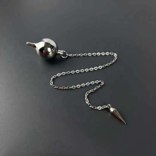 Pendule rond en forme de larme, outil de divination classique pour la radiesthésie, charme à pointes