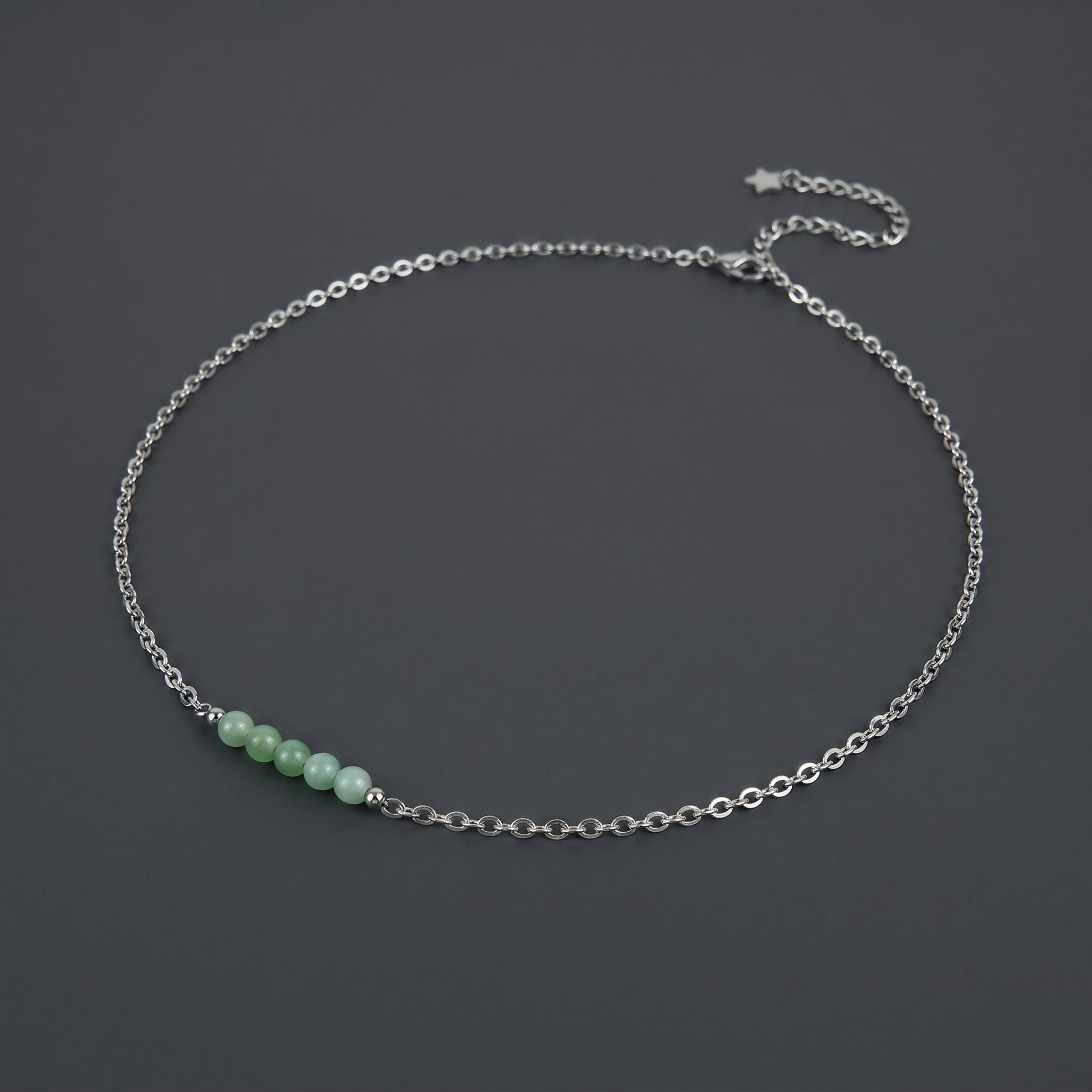 Round beads gemstone necklace Baguette Magick