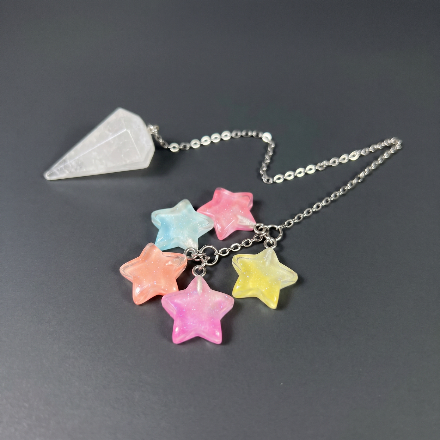 Quartz and stars dowsing pendulum Baguette Magick