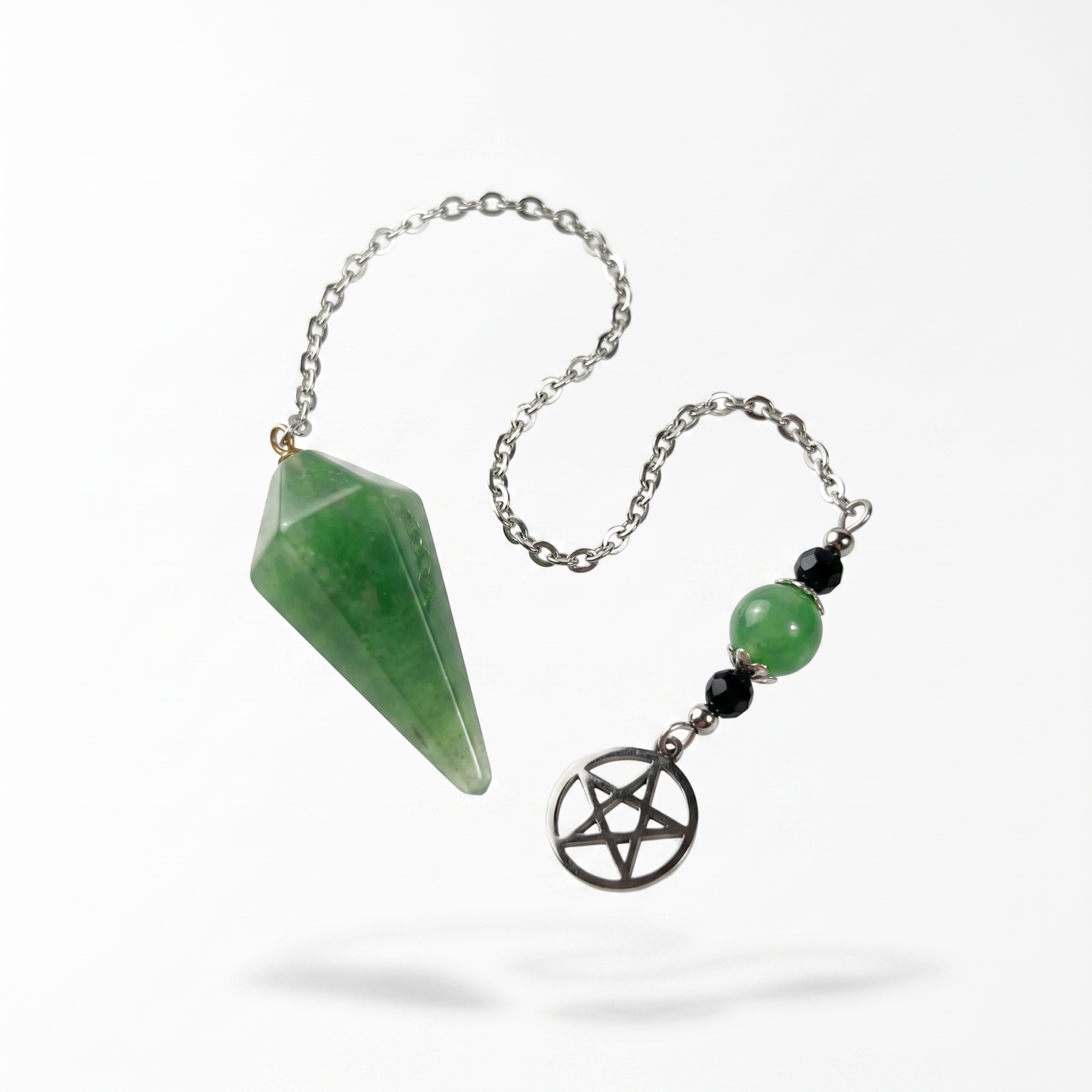 Le pendule pentacle de la sorcière, Aventurine, Onyx