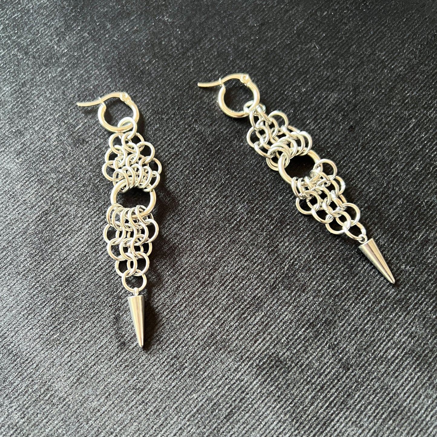 European 4 in 1 chainmail earrings made of stainless steel Baguette Magick