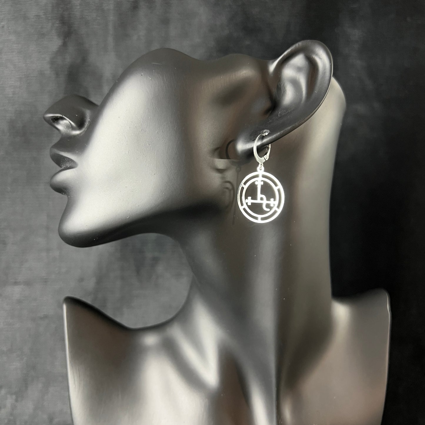 Lilith sigil earrings made of stainless steel Baguette Magick