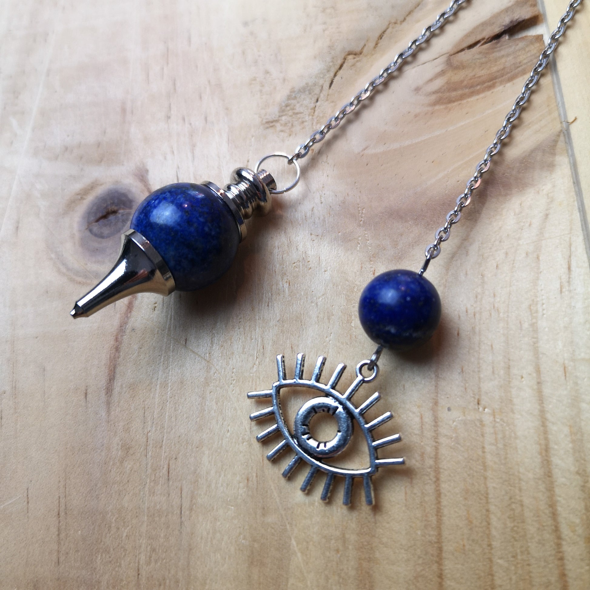 Lapis lazuli and third eye Sephoroton dowsing pendulum The French Witch shop