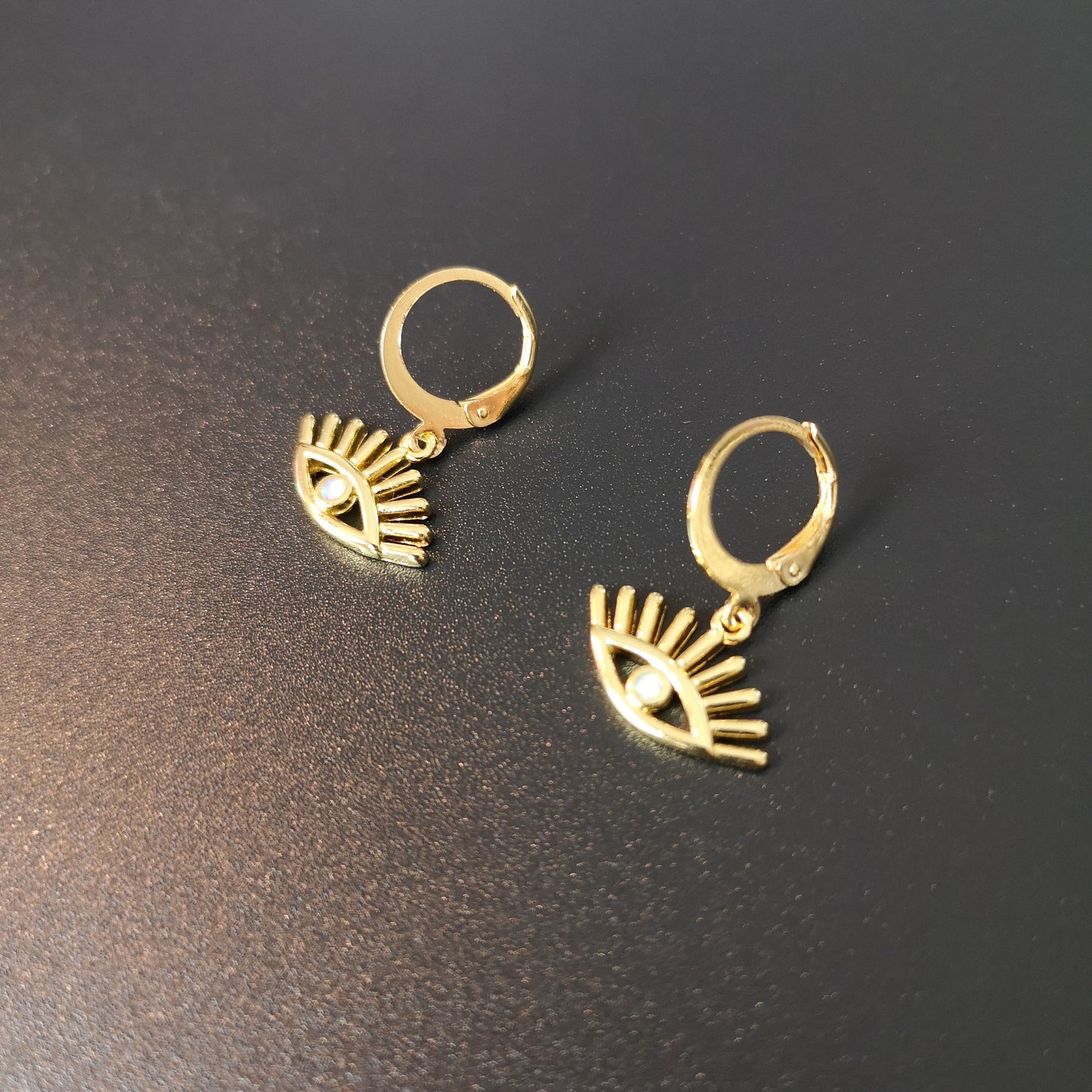 Third eye gold-tone earrings Baguette Magick
