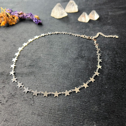 Stars chain necklace made of stainless steel celestial choker