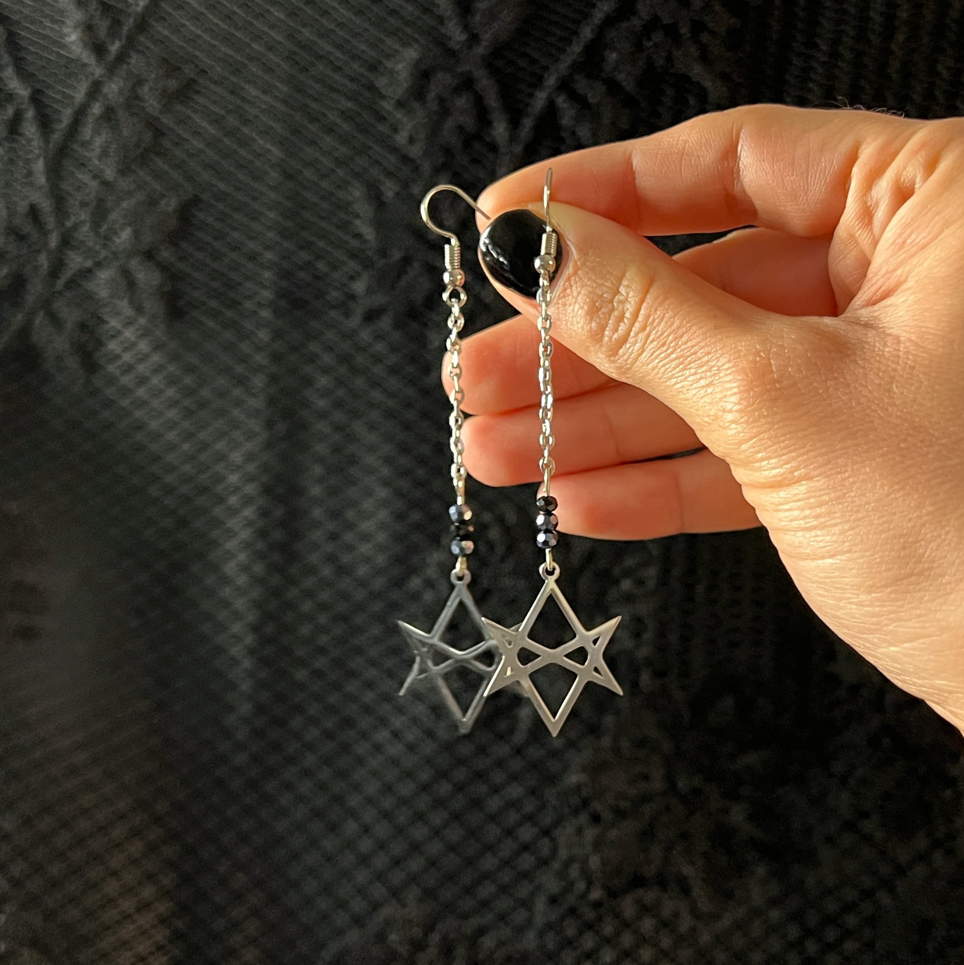 Unicursal hexagram earrings Baguette Magick