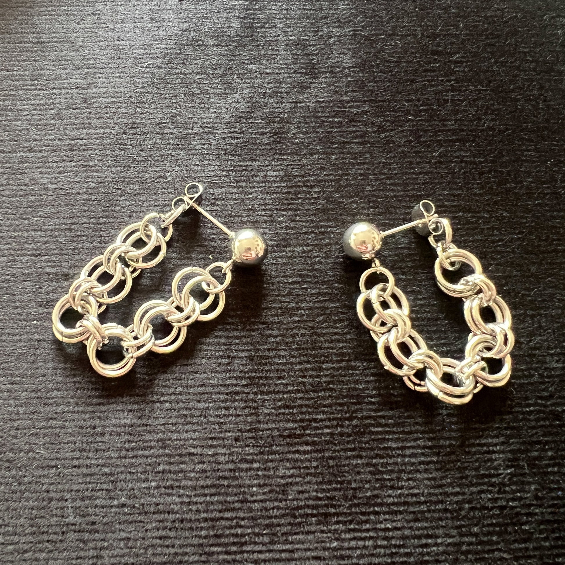 chainmail gothic earrings
