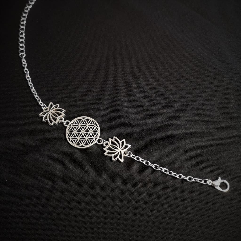 Flower of life and lotus bracelet - The French Witch shop