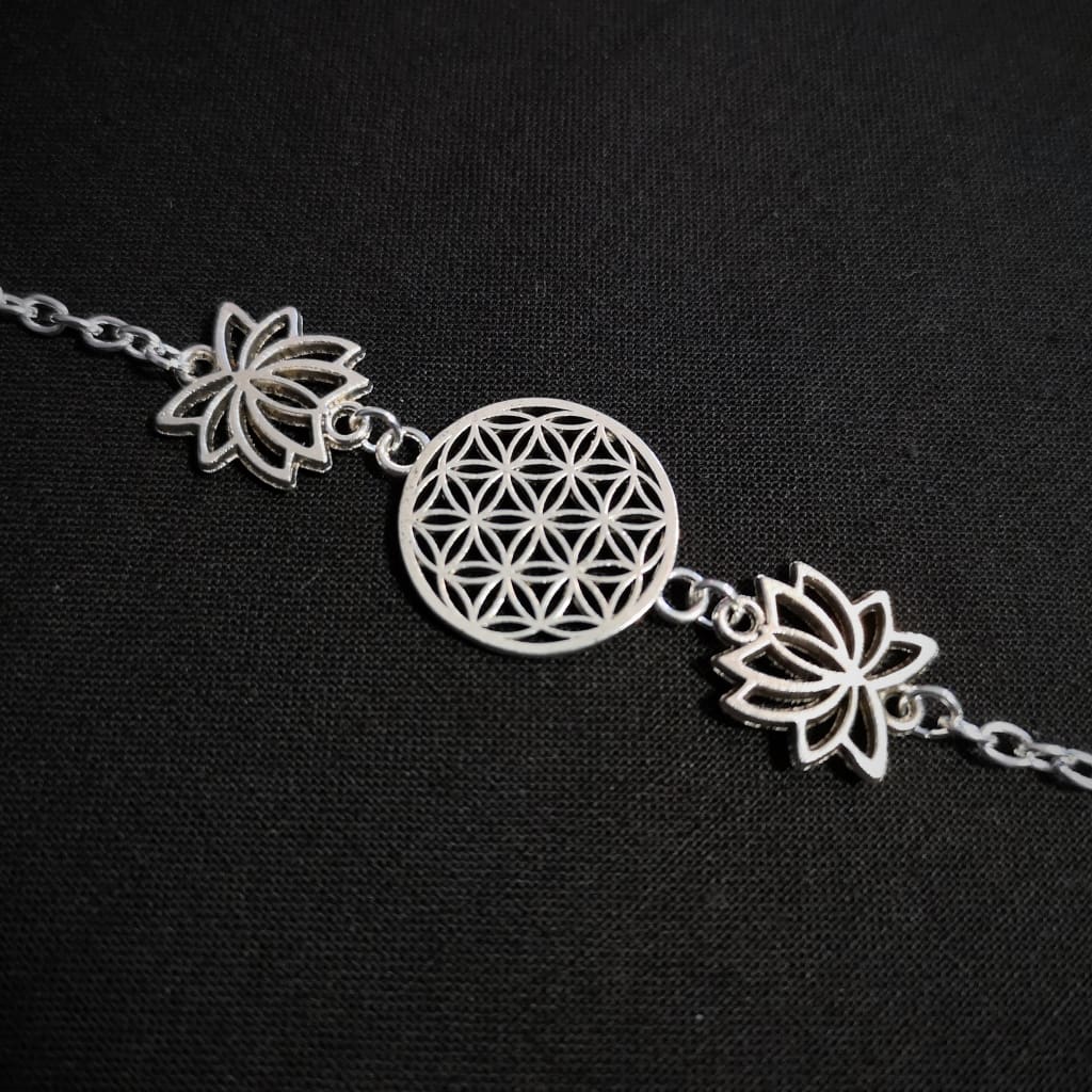 Flower of life and lotus bracelet - The French Witch shop