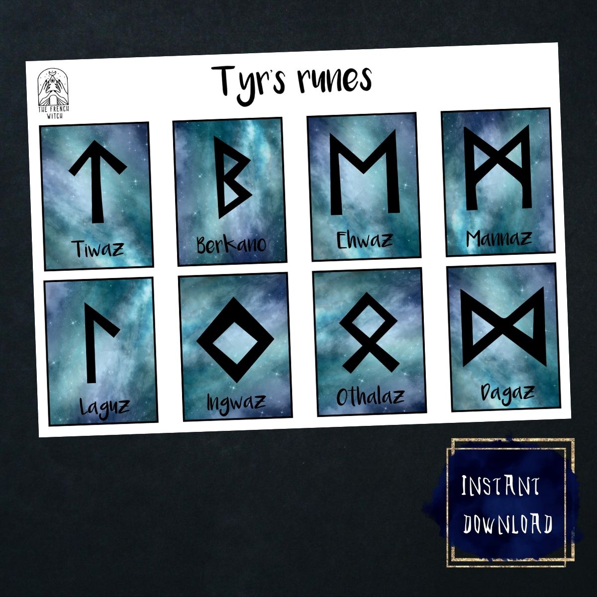 Printable runes cards – Baguette Magick